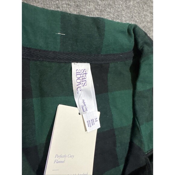 Stars Above Target Women's Sleepwear Long Sleeve Plaid Green Medium - Picture 5 of 6